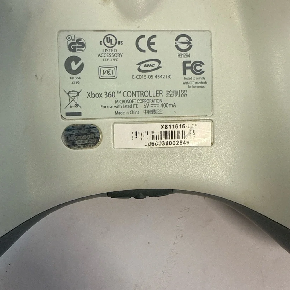 Genuine Microsoft XBox 360 Wired Controller White Microsoft